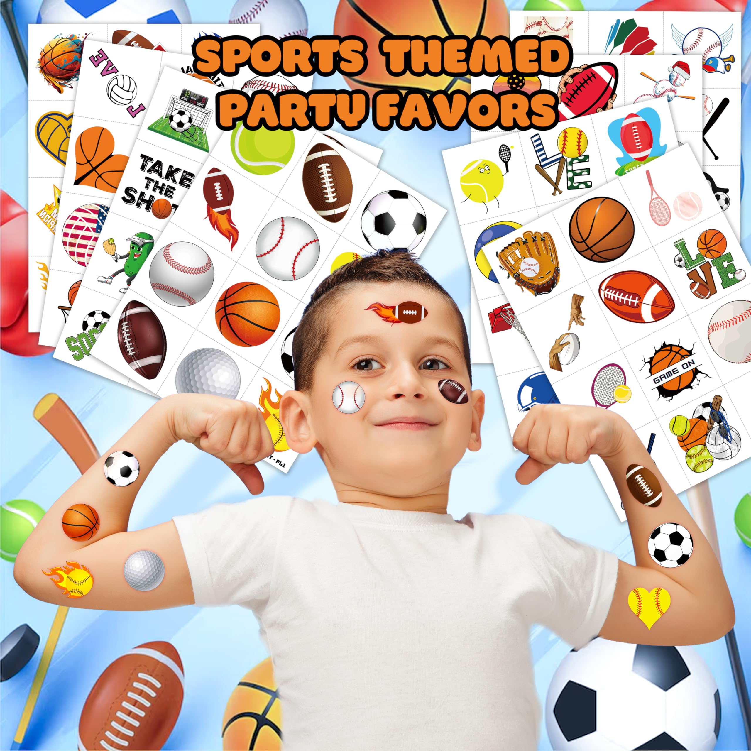 MeoIsDaBest sports balls tattoos sheets—ready-to-share designs for birthday parties