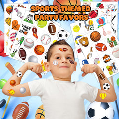 MeoIsDaBest sports balls tattoos sheets—ready-to-share designs for birthday parties