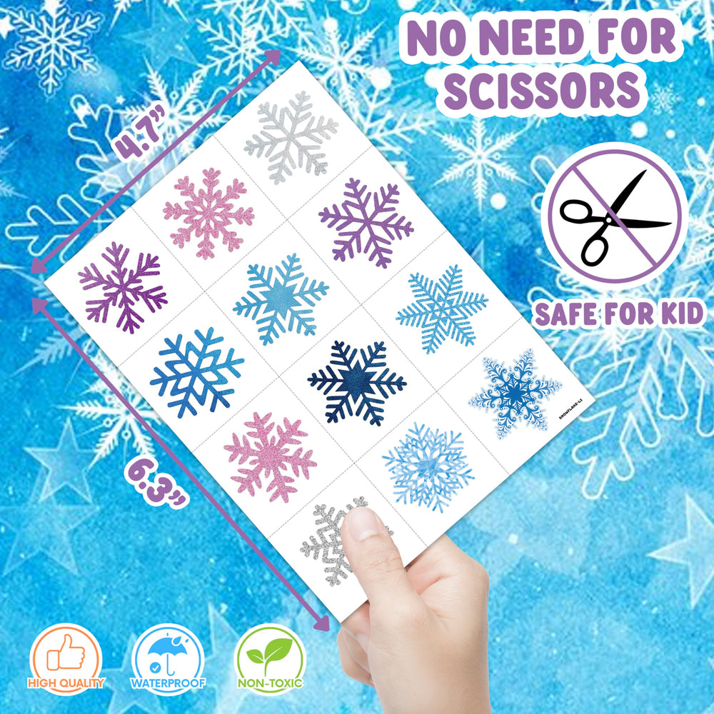 MeoIsDaBest easy to apply snowflake tattoos for quick body art