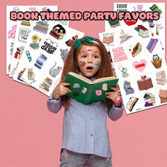 MeoIsDaBest colorful bookish tattoo designs ideal for party favors