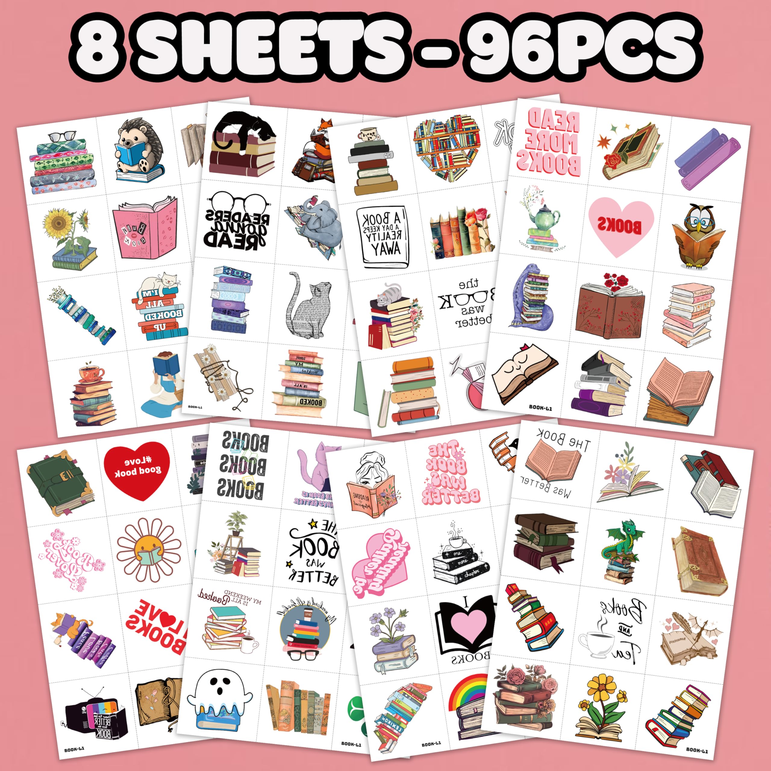 MeoIsDaBest floral heart animal tattoos bright motifs for school rewards and crafts