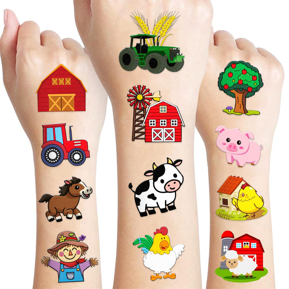 MeoIsDaBest tatuajes de vaca para decoración temática de granja