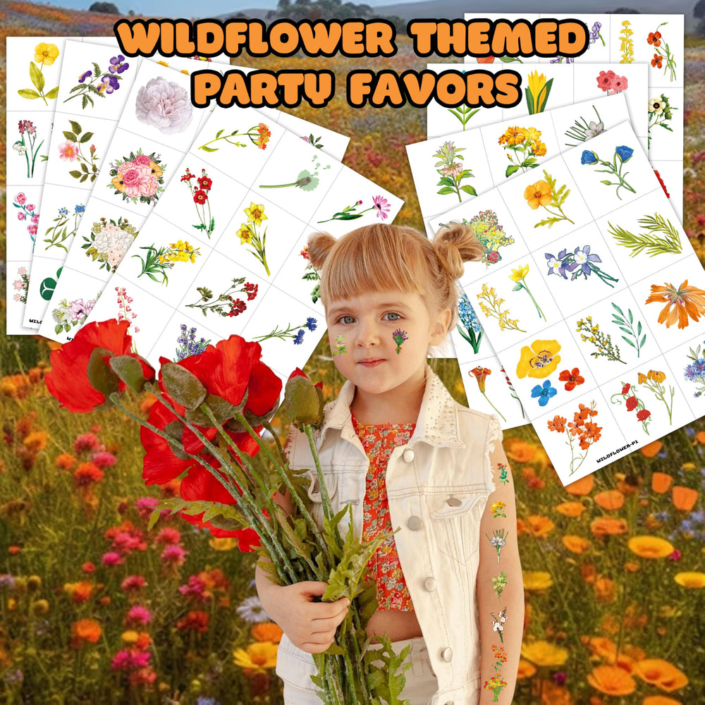 MeoIsDaBest small wildflower tattoos for kids' crafts and classroom rewards