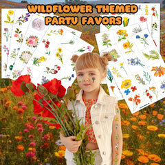MeoIsDaBest small wildflower tattoos for kids' crafts and classroom rewards