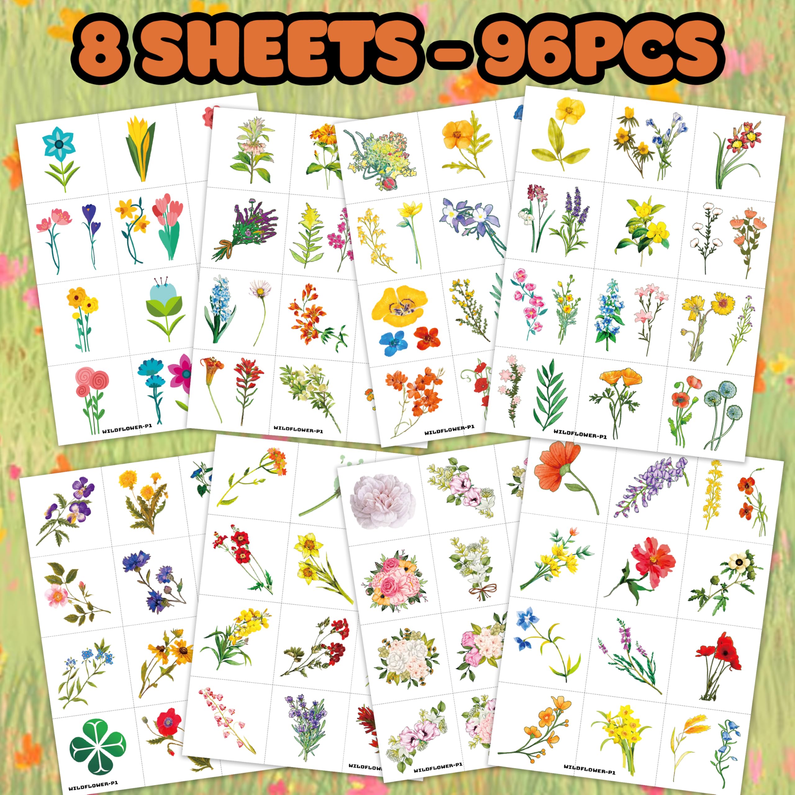 MeoIsDaBest floral tattoo sheet adds playful touch to party decor and gifts