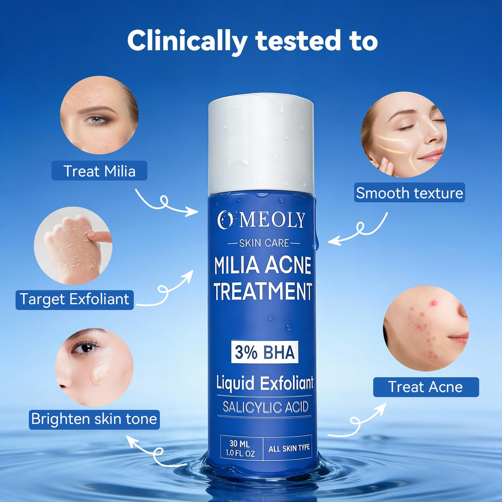 MEOLY Milia Remover, textura gel suave ideal para exfoliación suave.