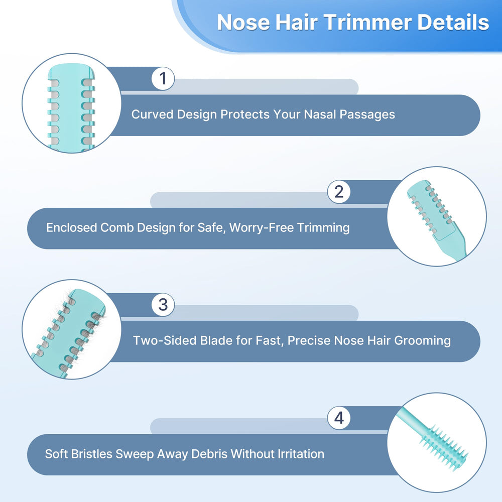 Guarded design protects nasal passages during grooming