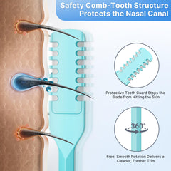 Meonxy nasal hair trimmer with double-sided blades for precision