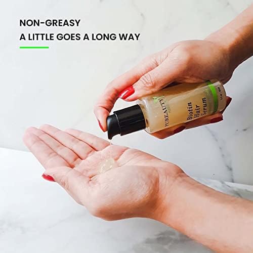 Meraz Pureauty Naturals Biotin Serum poca cantidad rinde mucho.