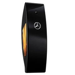 Mercedes-Benz Club Black bottle side angle showing sleek design.