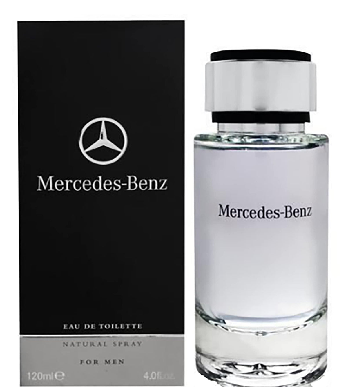 Mercedes-Benz For Men bottle front highlights premium design for confident daily wear.
