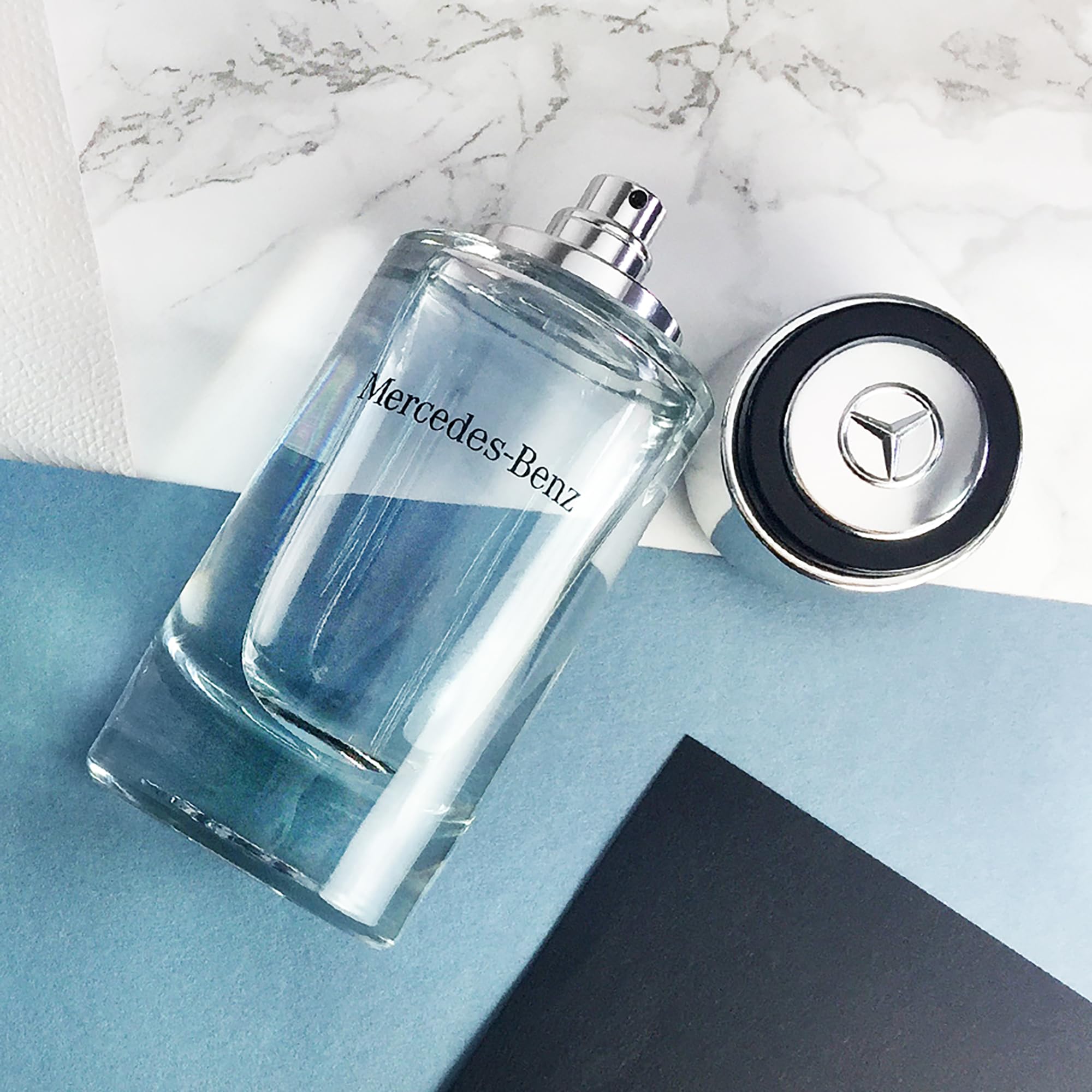 Mercedes-Benz For Men vetiver base focus indicates long-lasting warmth suitable for evenings.