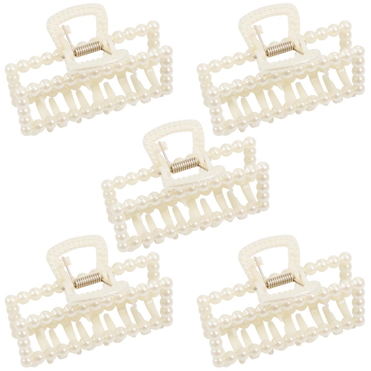 Merdia pearl claw clip in use for a secure everyday hairstyle