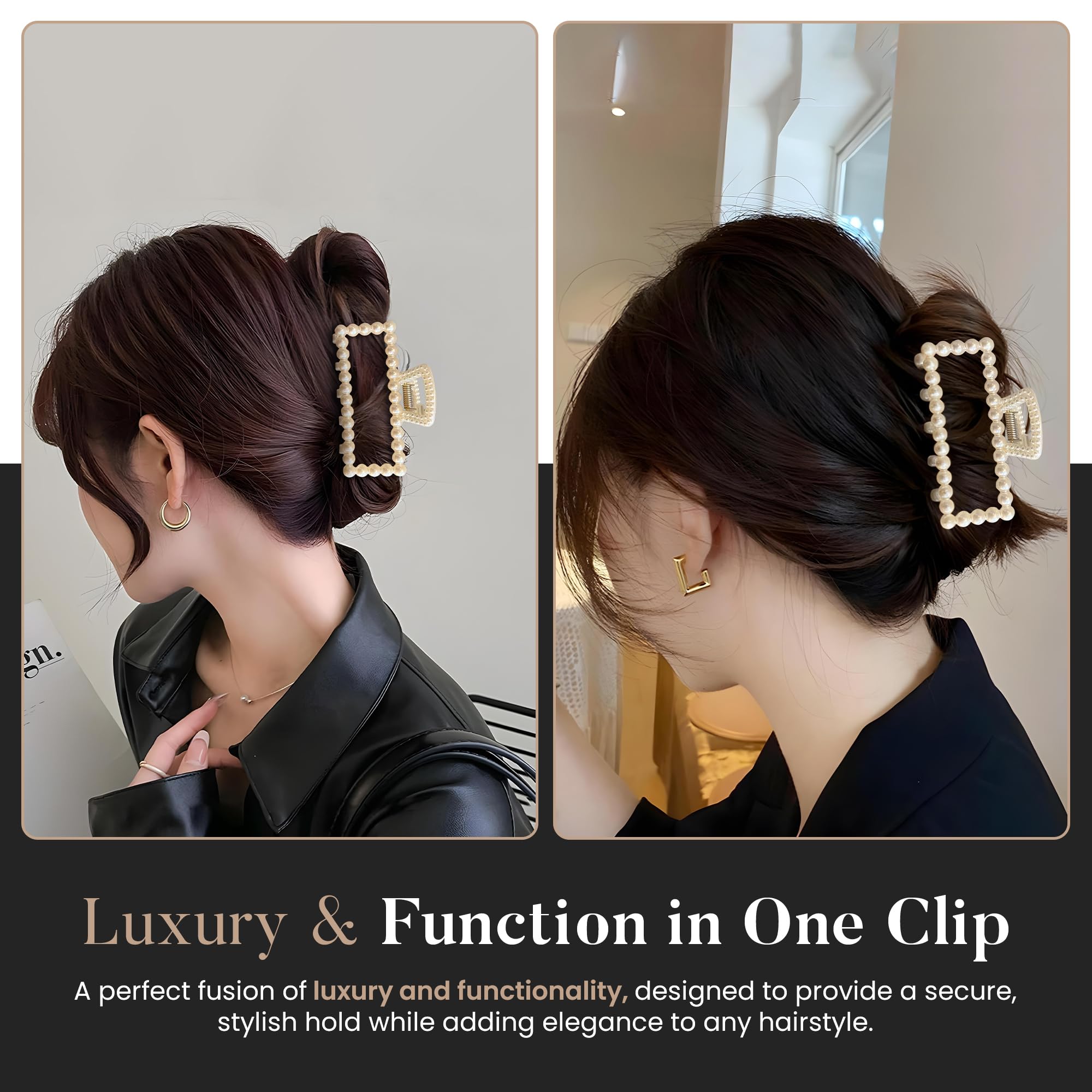 Merdia pearl clip styling a sleek bun