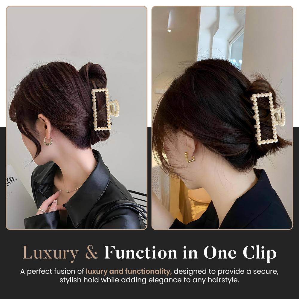 Merdia pearl clip styling a sleek bun