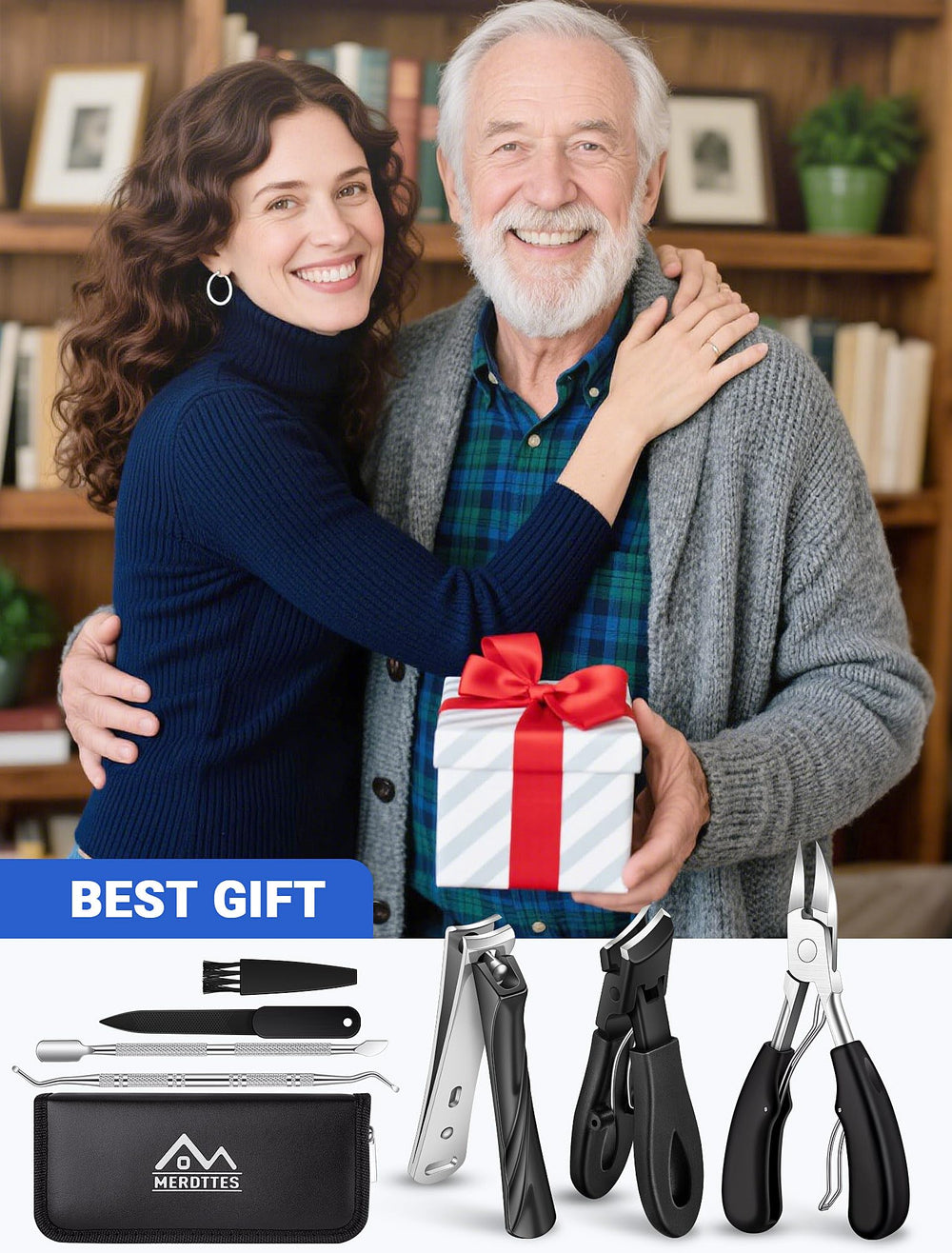 MERDTTES 7-in-1 nail clipper kit for daily nail care.