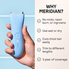 Meridian The Trimmer Original chest trim for even, comfortable grooming.