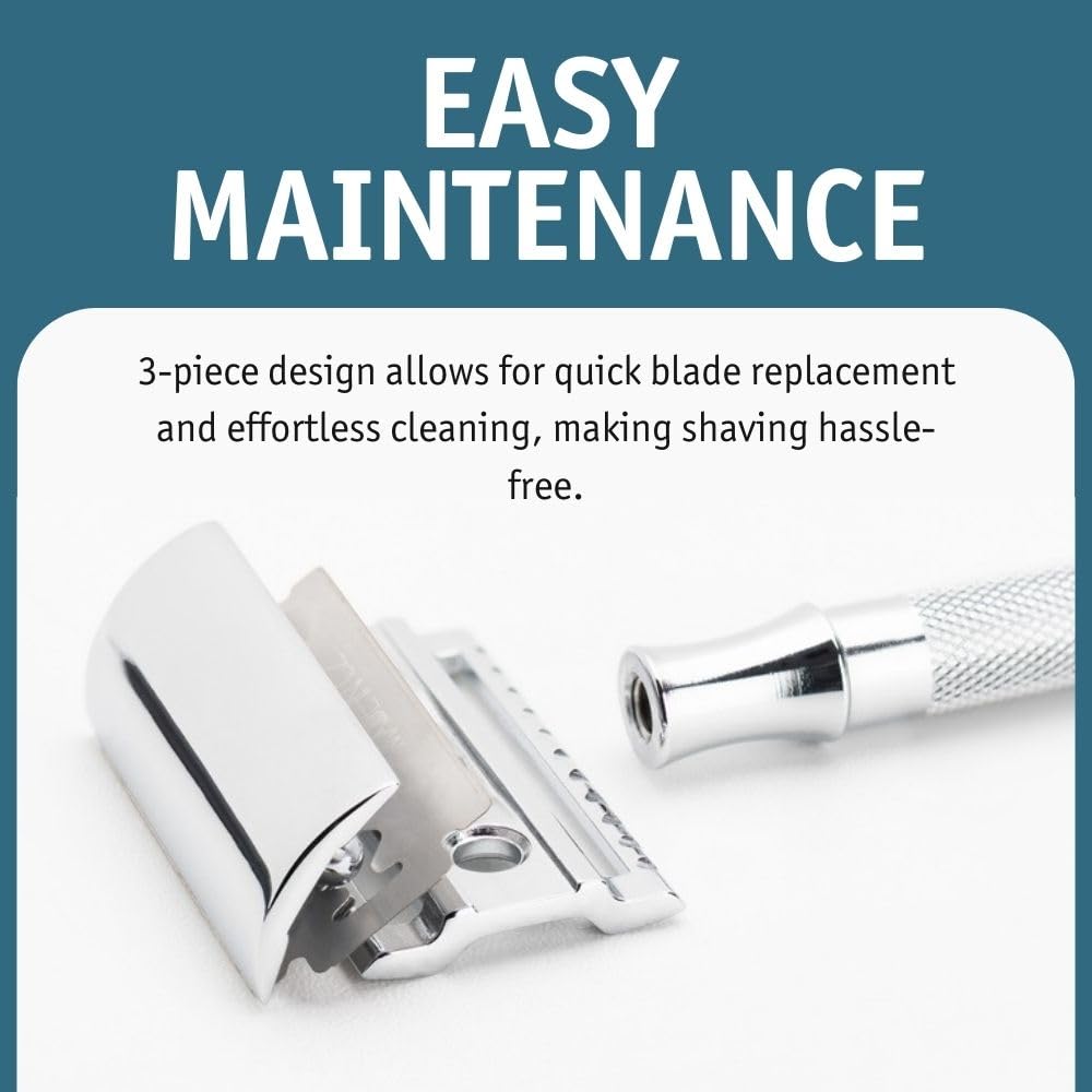 MERKUR 23C compatible with standard double-edge blades for affordable replacements