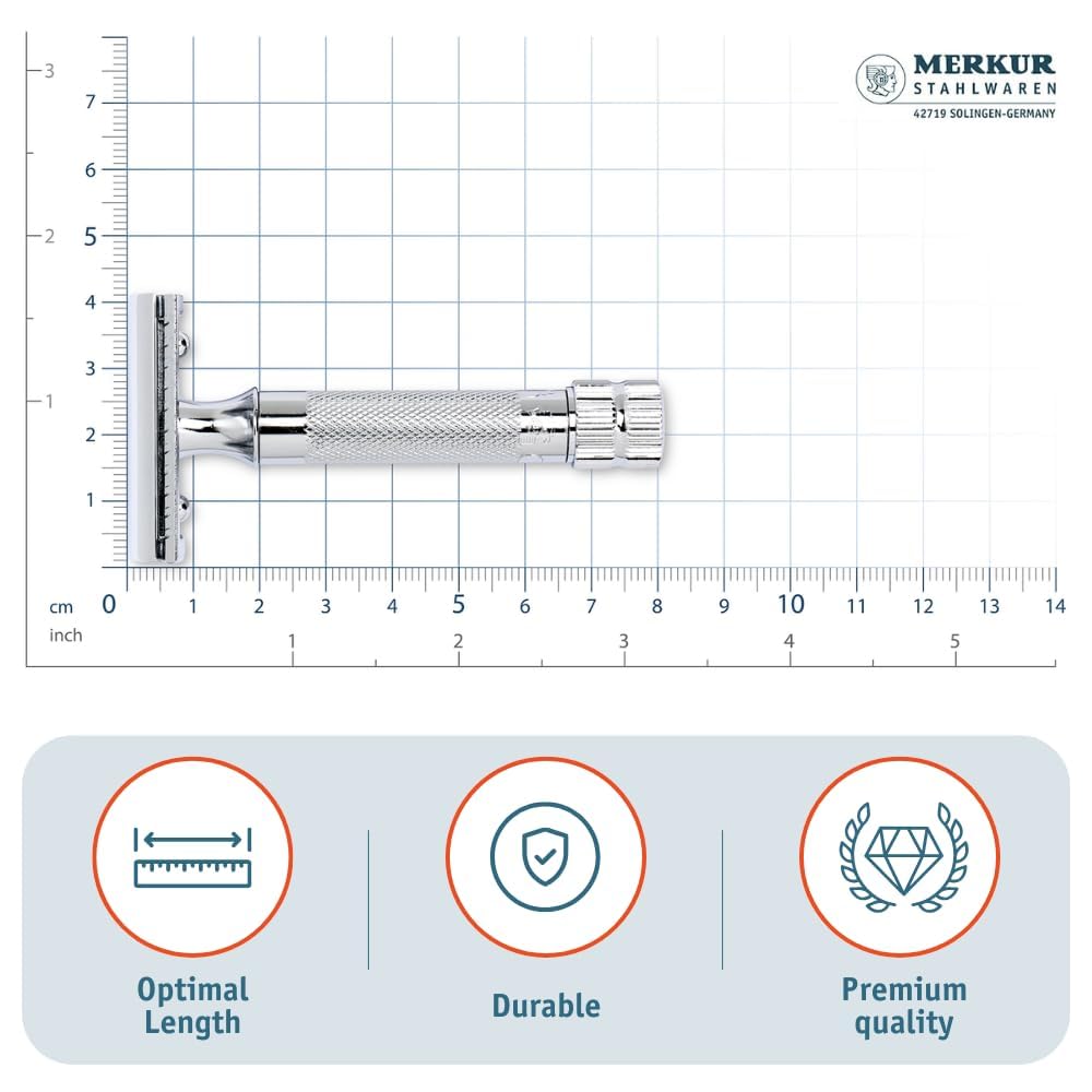 Merkur Mk34c sample blade included for immediate testing.