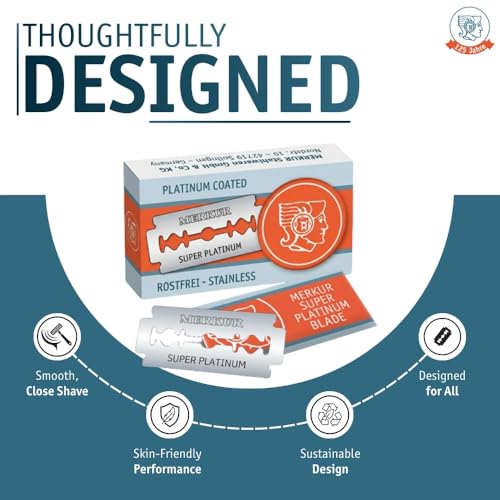 MERKUR SUPER blades shown compatible with double-edge razors
