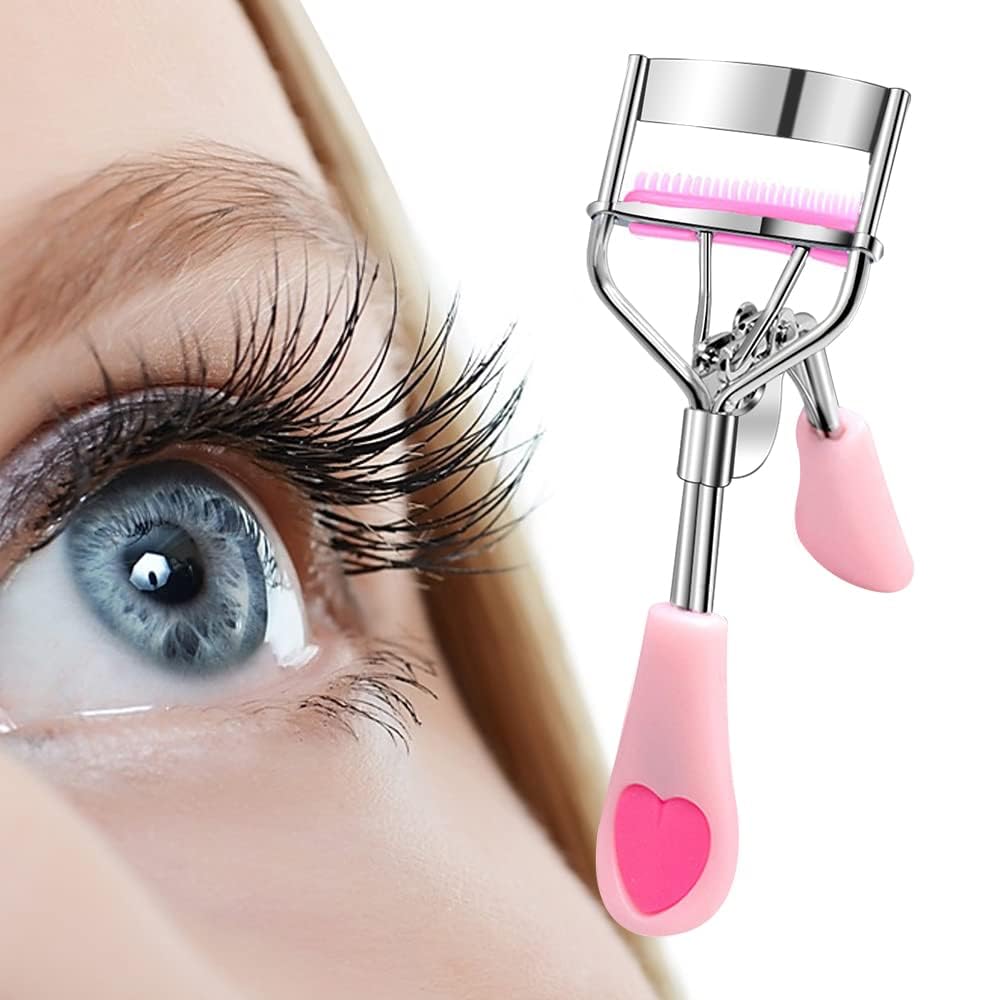 MERVK eyelash curler light pink finish adds stylish daily use.