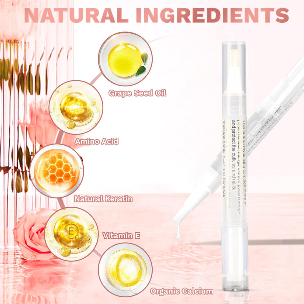 Meschett cuticle oil pen applied to cuticles to hydrate.