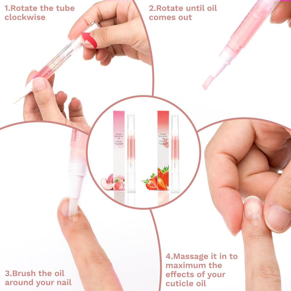 Meschett packaging shows two cuticle oil pens ready to use
