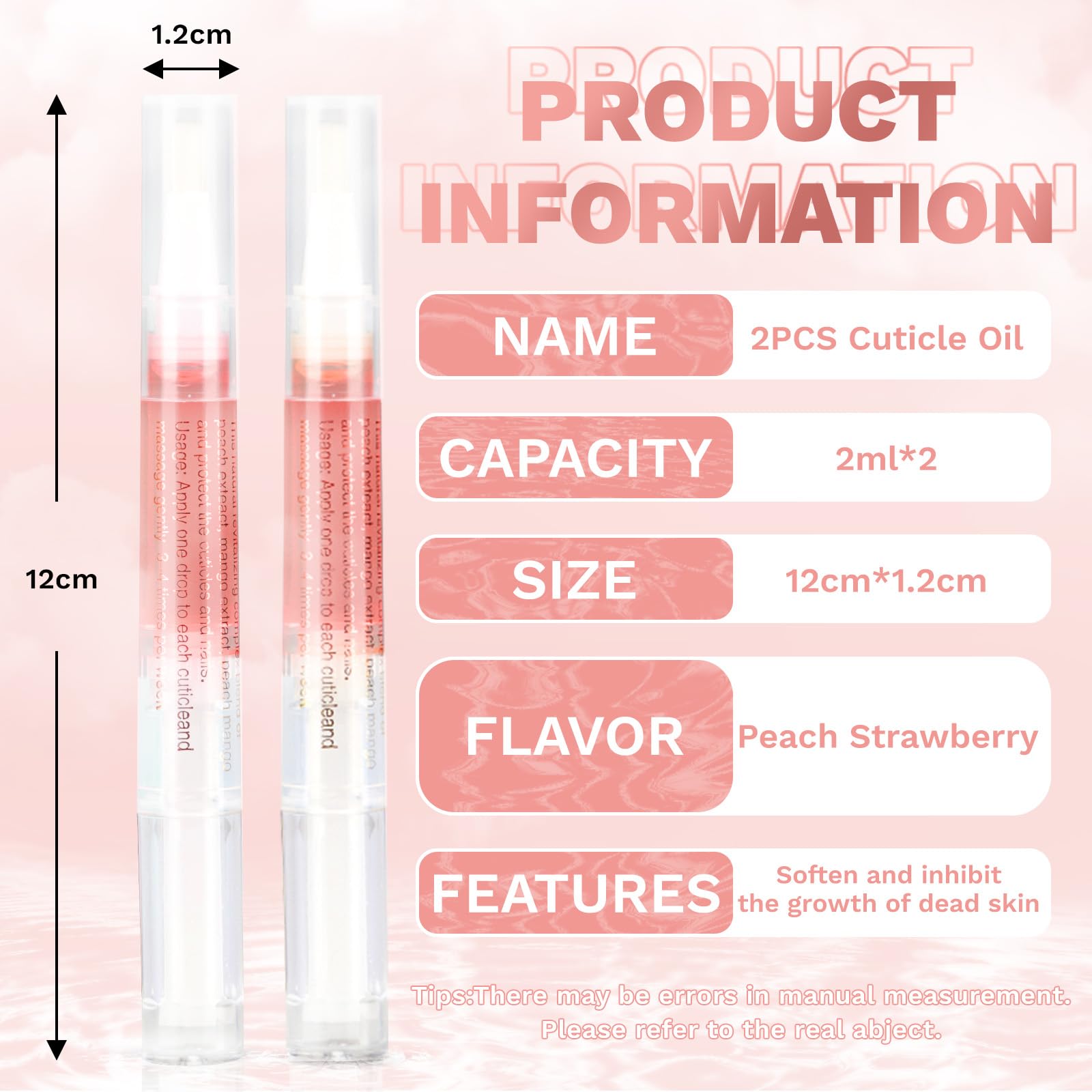 Meschett cuticle oil pen with strawberry cap for easy cuticle care on the go