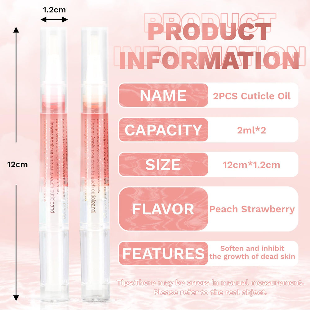 Meschett cuticle oil pen with strawberry cap for easy cuticle care on the go