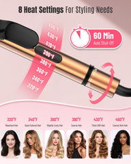 MESCOMB curling iron heats in 30 seconds for fast morning styling