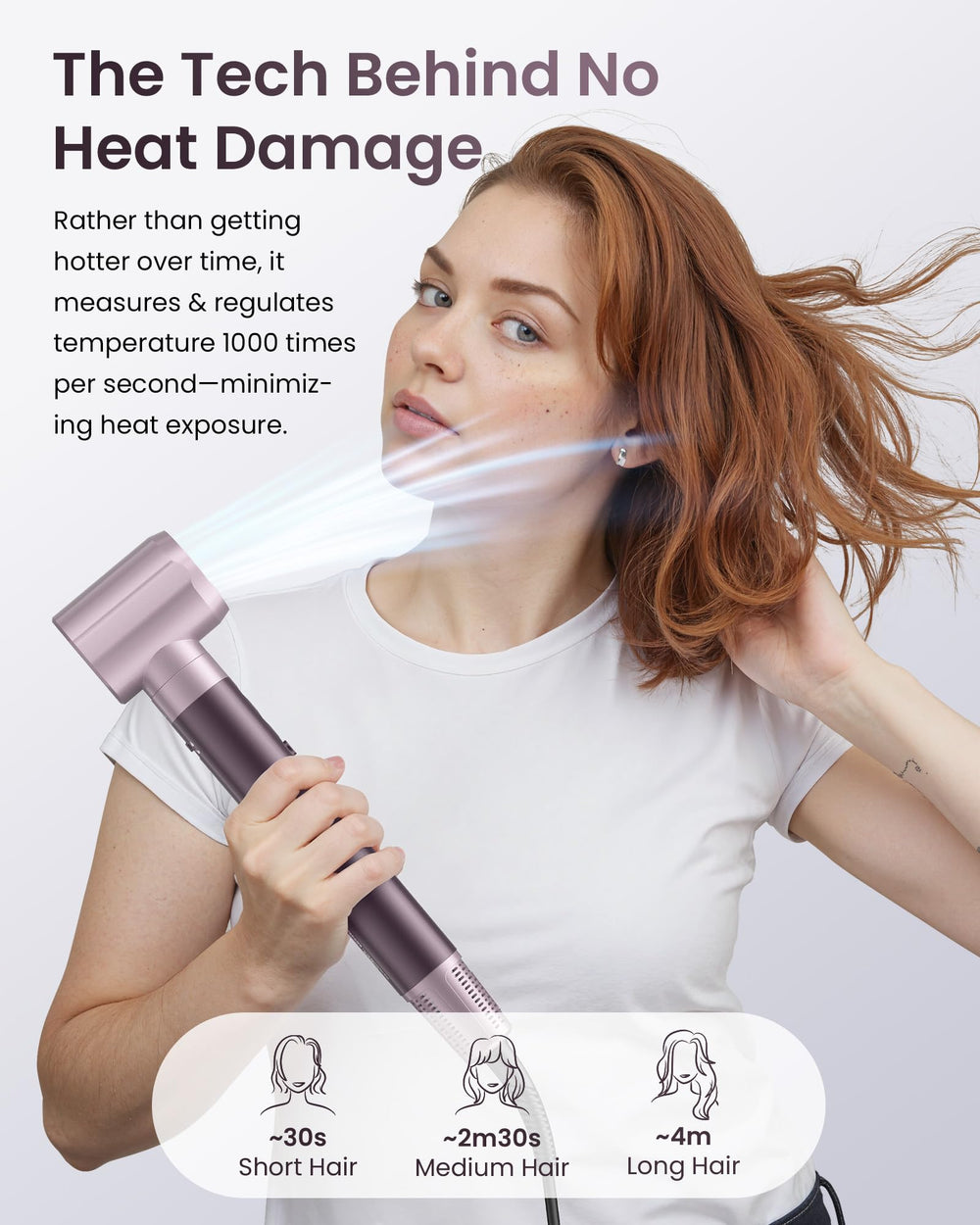 MESCOMB heat sensor technology maintains consistent heat for safe styling.