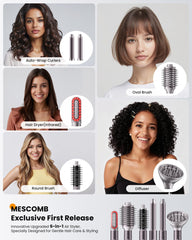 MESCOMB diffuser-attached infrared wrap showcases curl enhancement