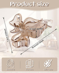 Mesovor bow claw clip in leopard 4.1 inch with stylish grip