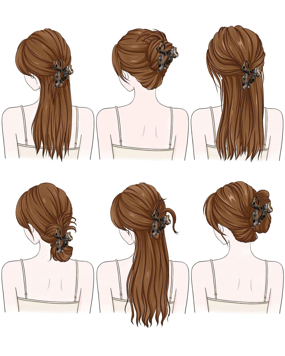 Mesovor leopard bow clip close-up highlights pattern and non-slip design