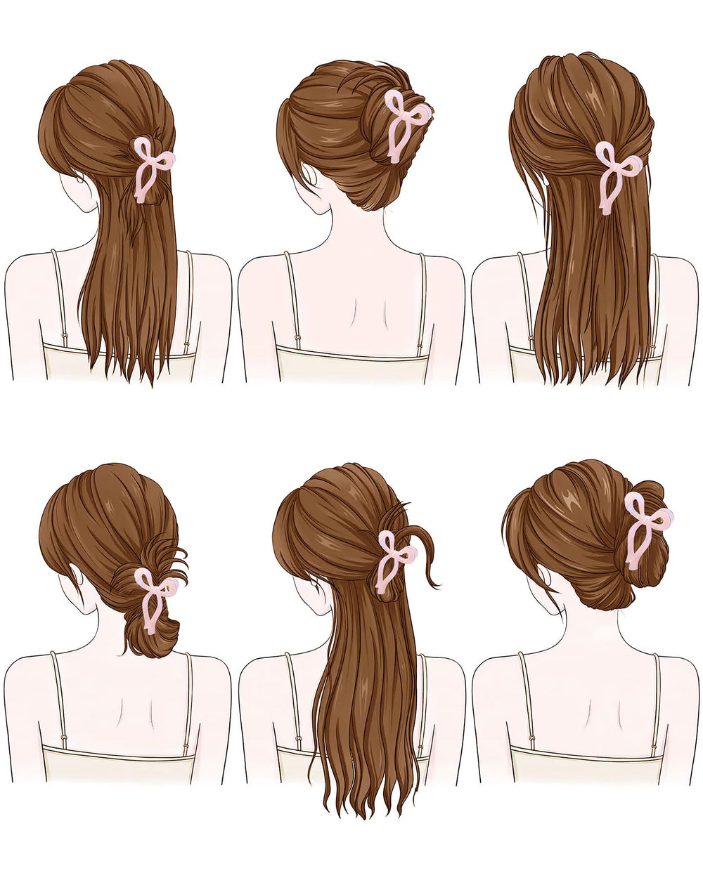 Mesovor pinzas con diseño de lazo aptas para looks de fiesta.