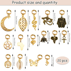 Messen locs hair cuff butterfly bronze-gold adds elegant flair for party looks