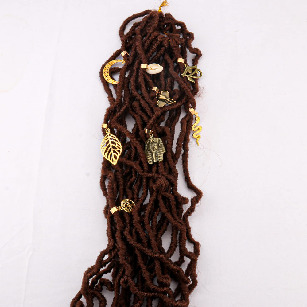 Messen locs hair cuff moon bronze-gold for magical evening looks