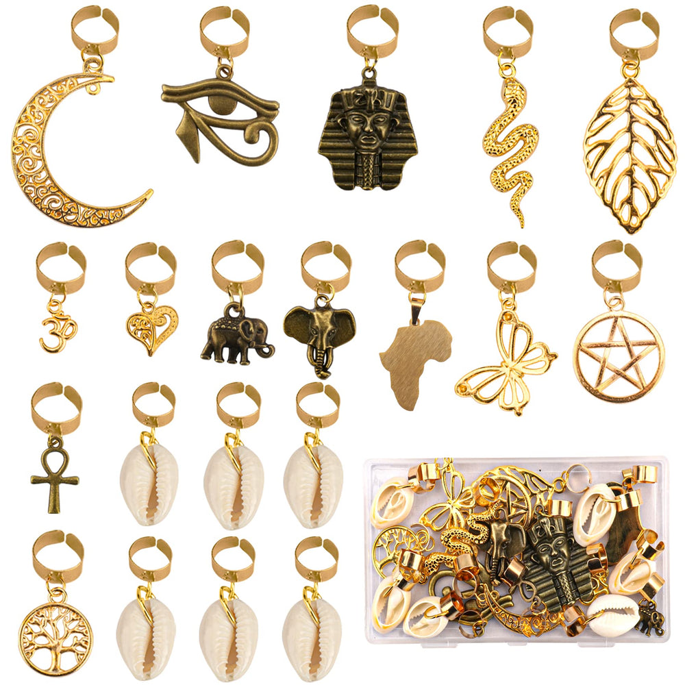 Messen locs hair cuff snake bronze-gold design adds secure grip and style