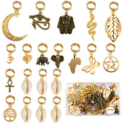 Messen locs hair cuff snake bronze-gold design adds secure grip and style