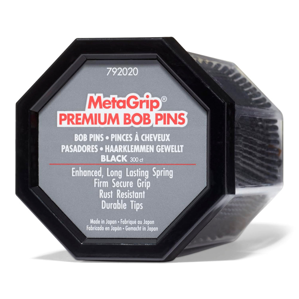 MetaGrip horquillas negras de alta gama para el cabello, agarre firme y duradero.