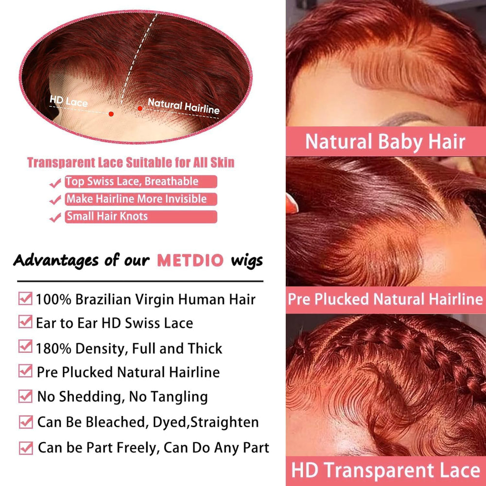 METDIO HD transparent lace front cap enabling breathable daily wear
