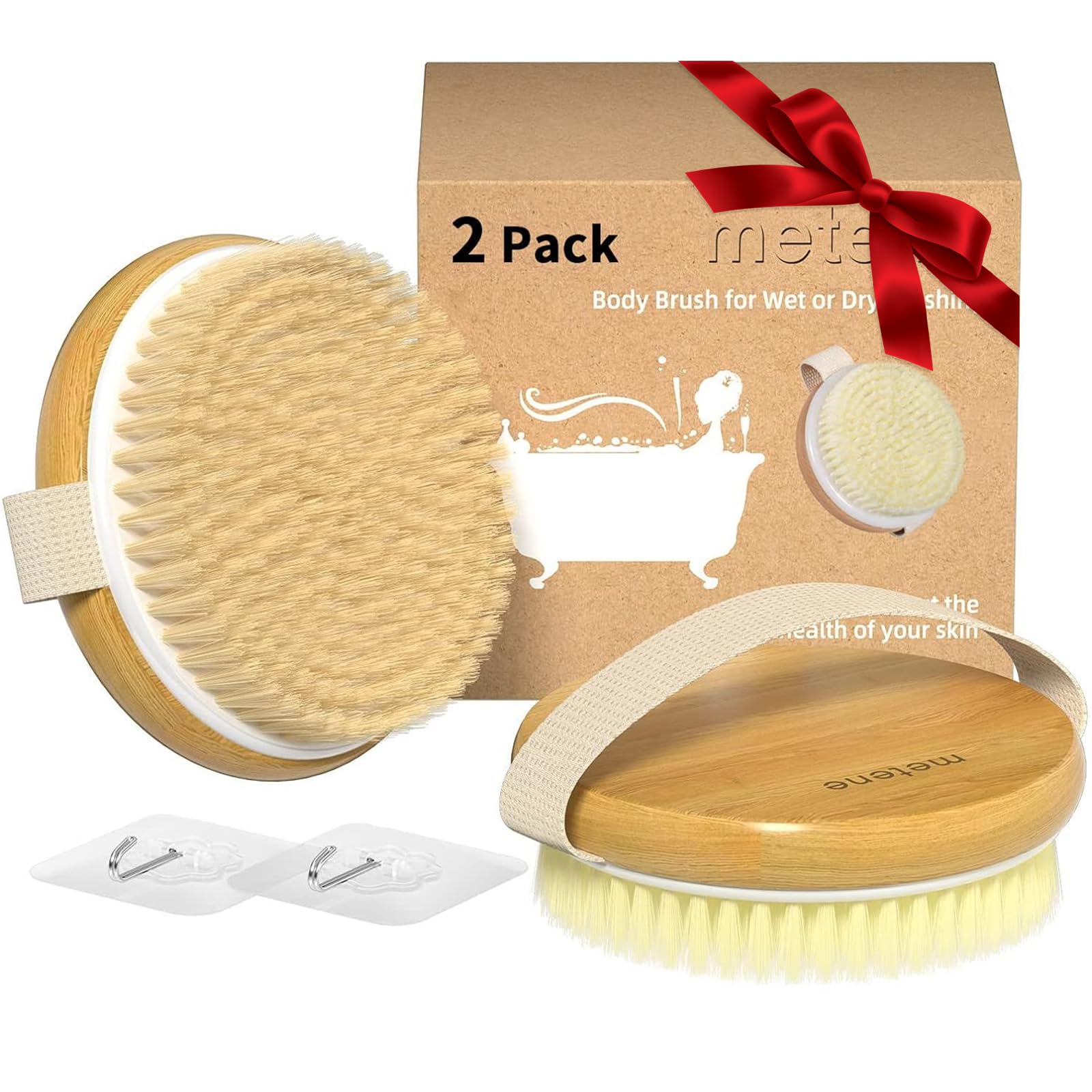 Cepillos Metene en juego de dos para exfoliacion de la piel.