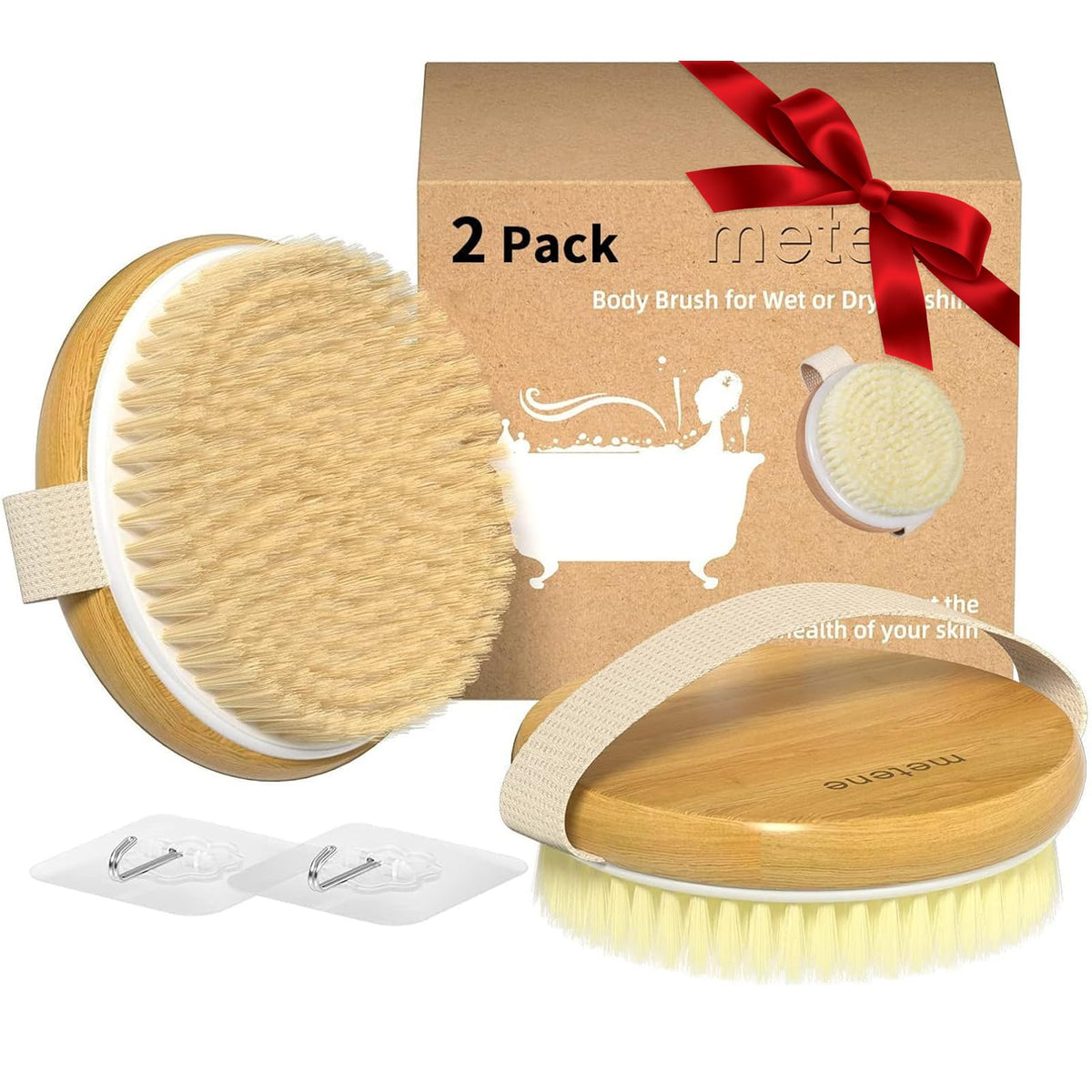 Cepillos Metene en juego de dos para exfoliacion de la piel.
