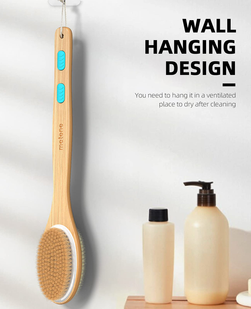 Metene dual-bristle design supports wet and dry brushing routines