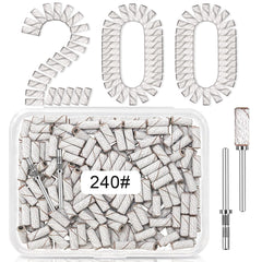 METEOROCK 240 grit small sanding band for precise shaping on tiny nail plates.