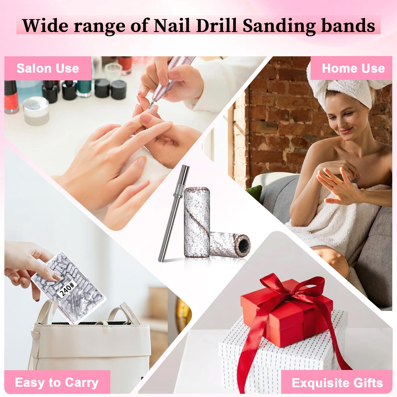 METEOROCK sanding bands ready for nail art and gentle pedicures.