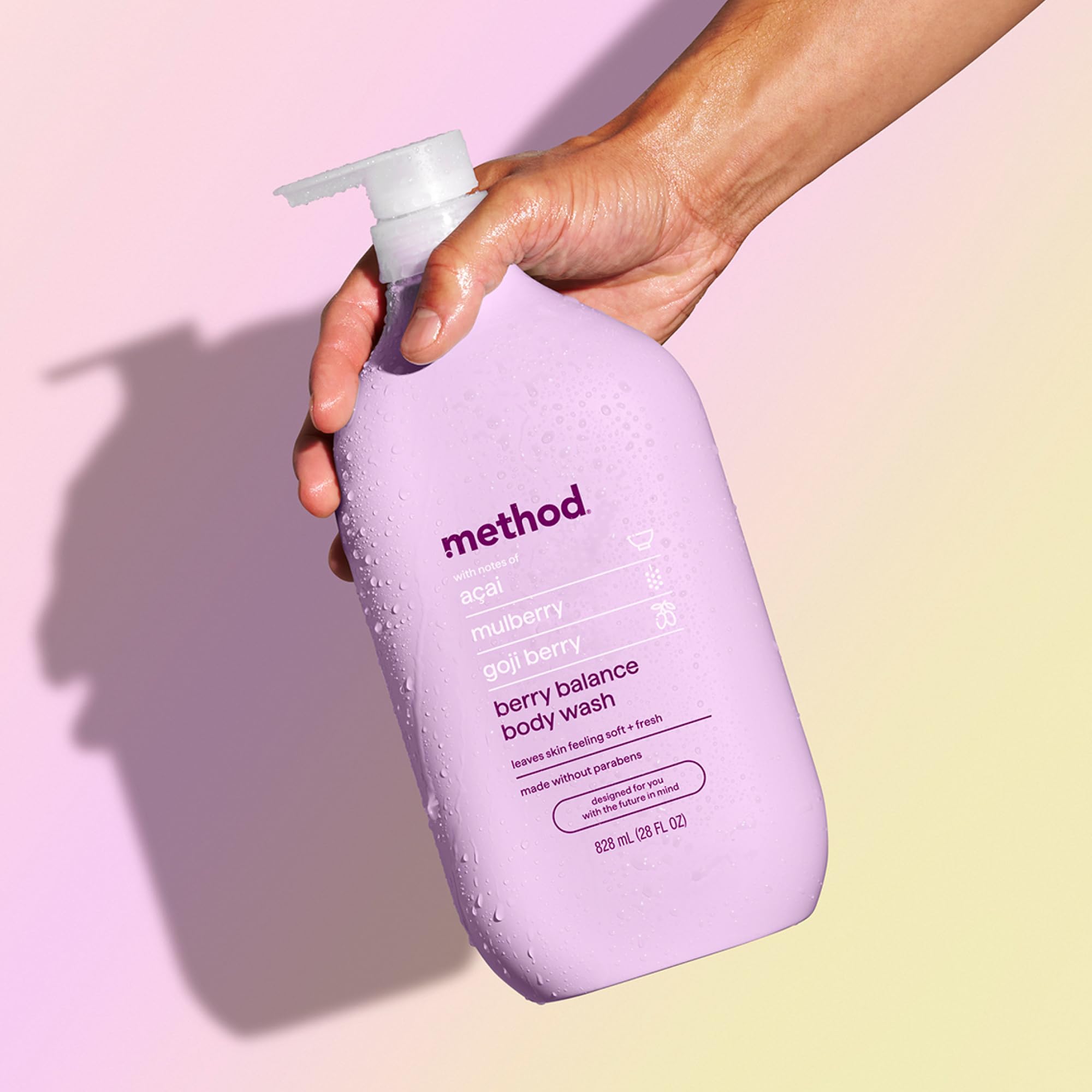 Method Berry Balance: aroma frutal durante la ducha para una experiencia agradable.