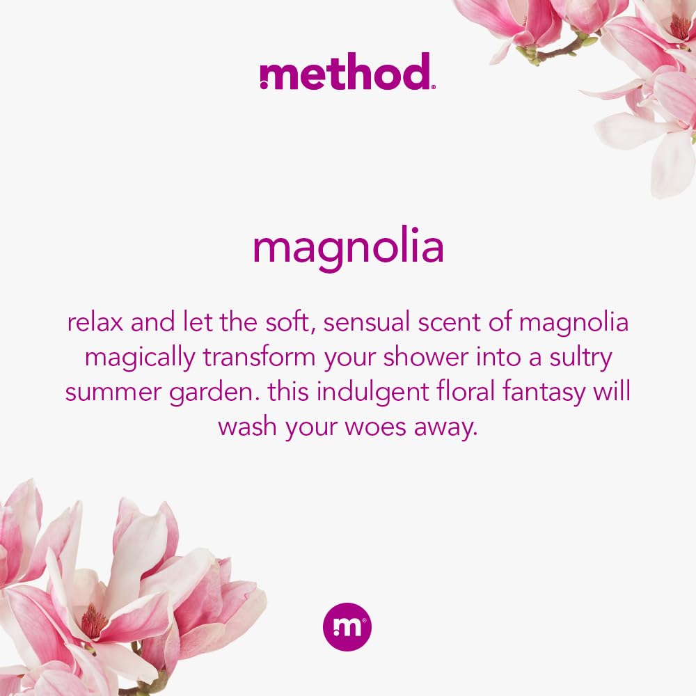 Aroma Magnolia fresco que mejora la experiencia de la ducha.