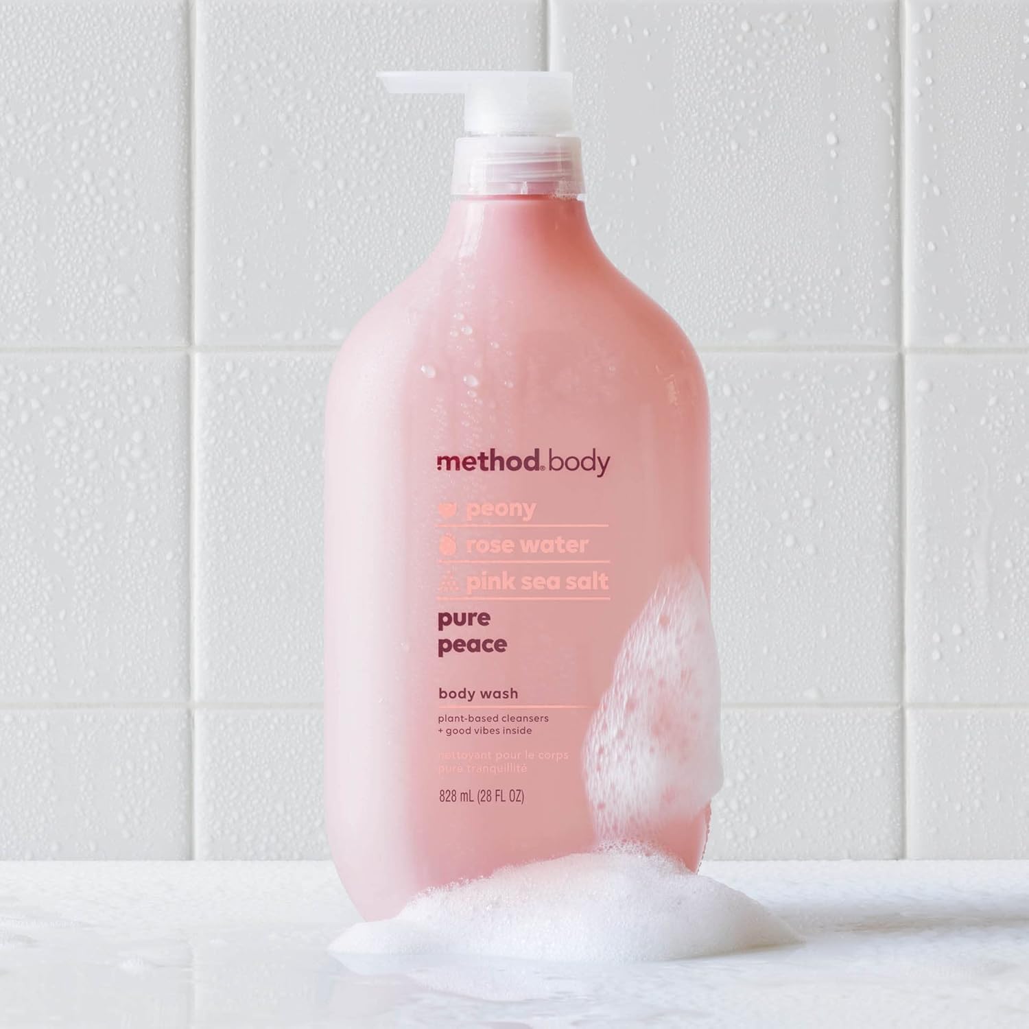Símbolo cruelty-free en el envase de Method Pure Peace
