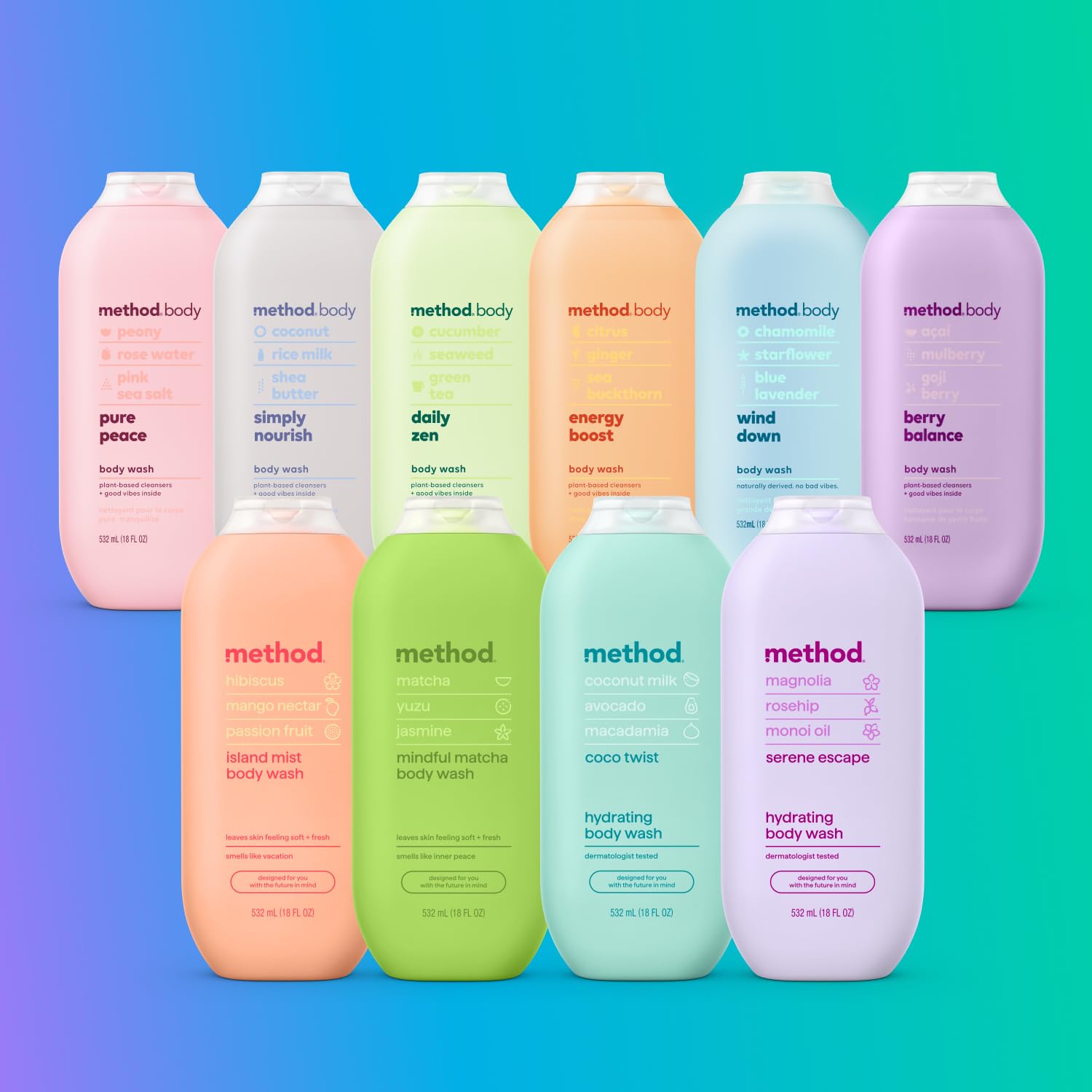Method Body Wash Simply Nourish, textura hidratante deja la piel suave.